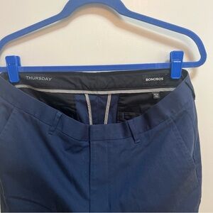 Bonobos Dress Pants 35x32  Navy Weekday Warrior Thursday Straight Fit Orig &119